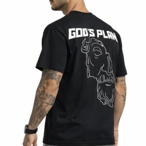 God’s Plan Oversized Black T-Shirt